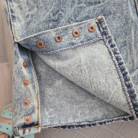 Gitano Distressed Vintage Jean Skirt Size 10 - Picture 3 of 6